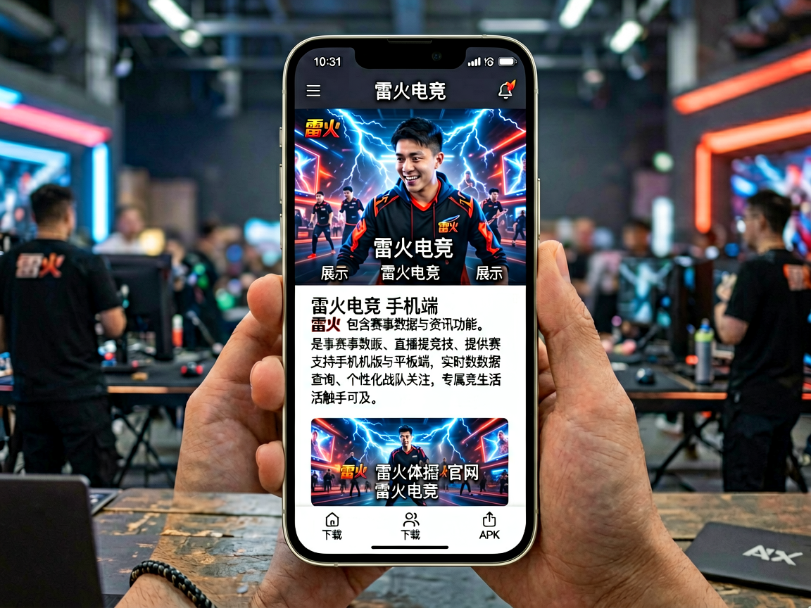 雷火电竞App手机端界面展示，包含赛事数据与资讯功能